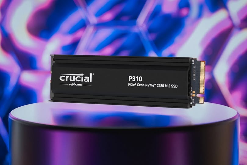 Crucial P310 2280 NVMe SSD with heatsink